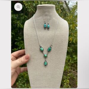 Sterling silver/turquoise necklace and earnings